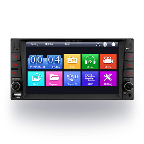 Подходит для Toyota Auto Radio 2 Din 7-дюймовый сенсорный экран стерео мультимедийный плеер Mirror Link/FM/TF автомобильный Mp5-плеер с Carplay