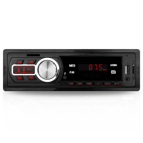STC Digital BT Hands Free Call 60Wx4 FM Мультимедийный плеер 1Din Автомобильный радиоприемник Стереоплеер Автомобильный Mp3-плеер5.0 с входом AUX в тире