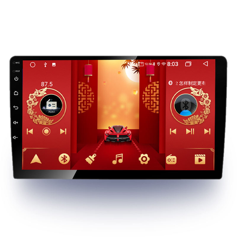 Поддержка сети 4G 2 + 32 ГБ сенсорный экран Авторадио Android 9-дюймовый стерео GPS-навигатор Автомобильный экран Android