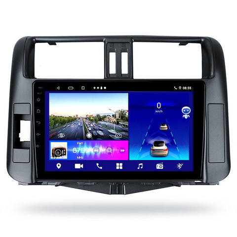 9-дюймовый автомобильный DVD-плеер Double Din для TOYOTA PRADO 2009 2013 GPS Naxigation DSP Android 10,0 мультимедийная система сенсорный экран аудио