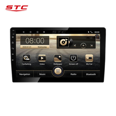 Android-навигация, 9-дюймовый универсальный станок с одним слитком, центральное управление, большой экран, передняя и задняя встряхивающая головка, автомобильная навигация